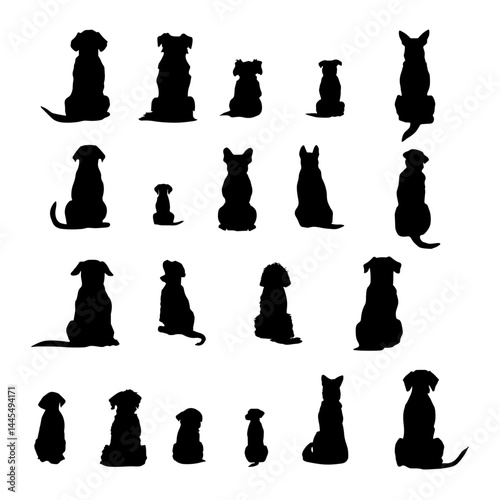 dogs sitting on their backs design