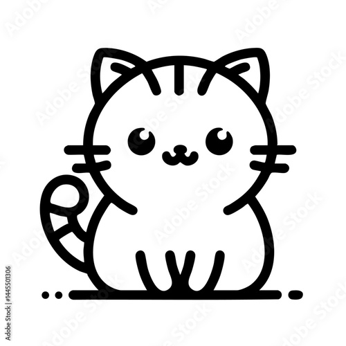 Adorable Cartoon Cat: Kawaii Kitten Clipart