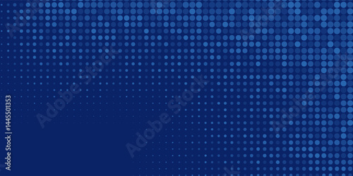 Abstract vector illustration with small squares and pixels. orange Dot halftone with randomus opacity