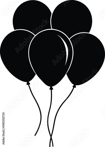 vector balloons floating on white background