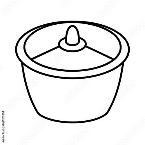 salad spinner line art vector illustration vector art