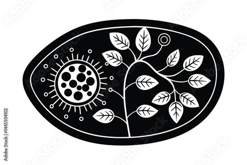 Biological Vector Illustration of Photosynthesis in Plant Cells