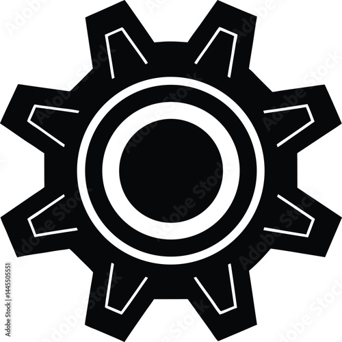 vector gear cogwheel symbol on white 