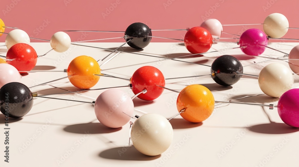 Obraz premium A colorful bunch of balloons representing joyful ai-curated investment pathways and logical refinement for growth