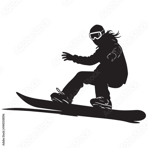 vector illustration of a snowboarder