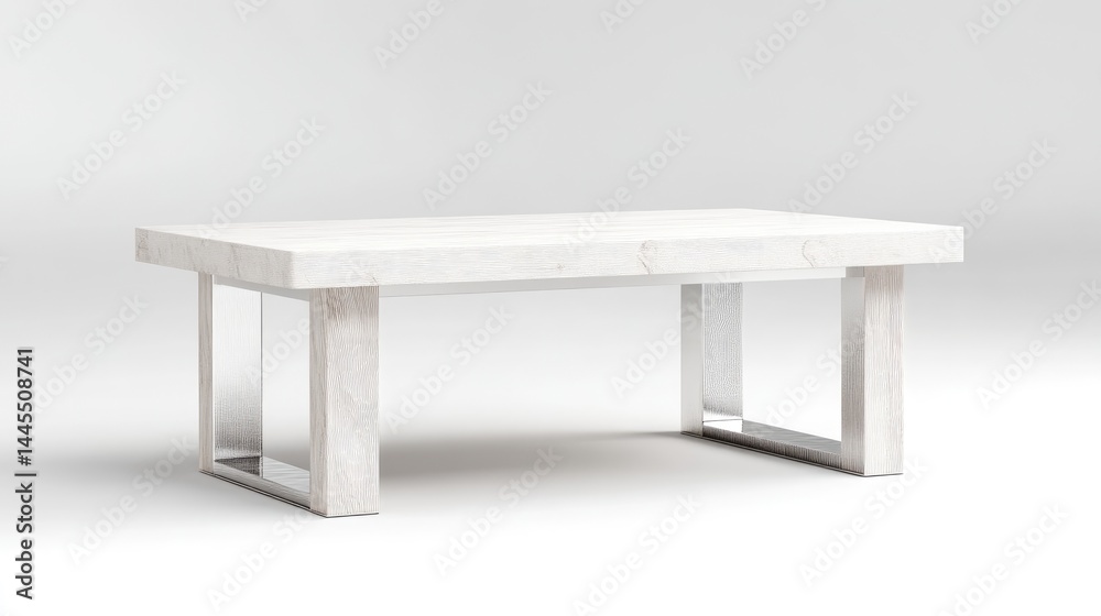 Simple white coffee table Simple white coffee table
