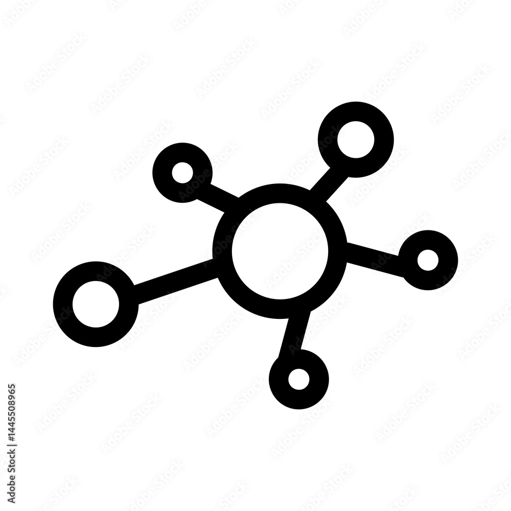 Market Network Icon Business and Financial Vector Line Style Transparent Background Market Network Icon Business and Financial Vector Line Style Transparent Background
