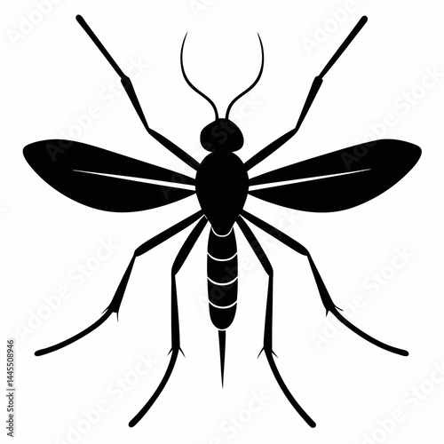 Vector Illustration Simple Mosquito Silhouette