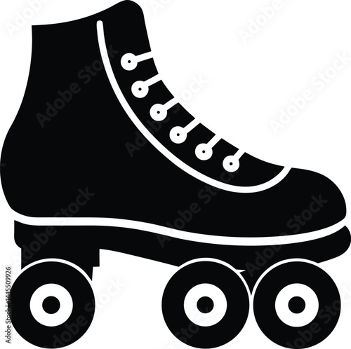 vector roller skate with laces on vector illustration