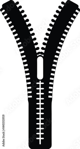 vector zipper halfway open 