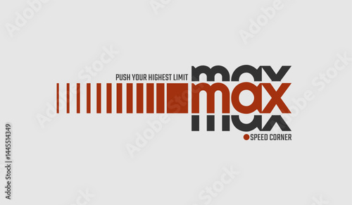 Max speed, abstract typography motivational quotes modern design slogan. Vector illustration graphics print t shirt, apparel, background, poster, banner, postcard or social media content.