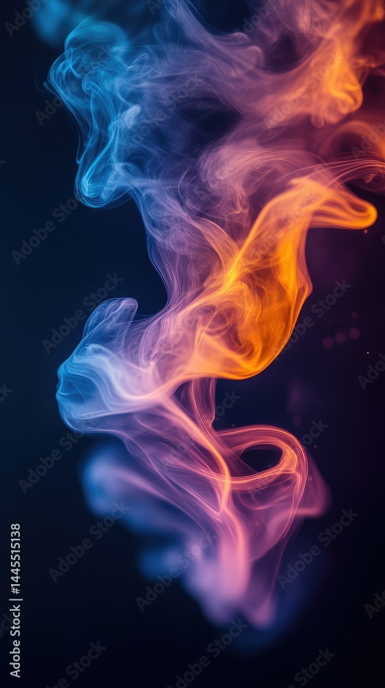 Obraz premium Abstract smoke swirls in vibrant hues
