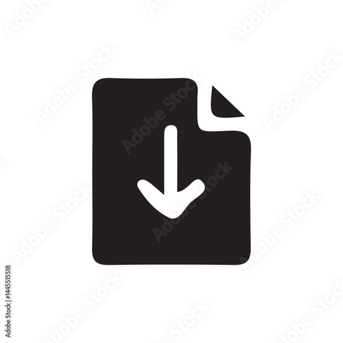 Download icon. Upload button. Flat design style.Download vector icon isolated on background. vector illustration eps 10.