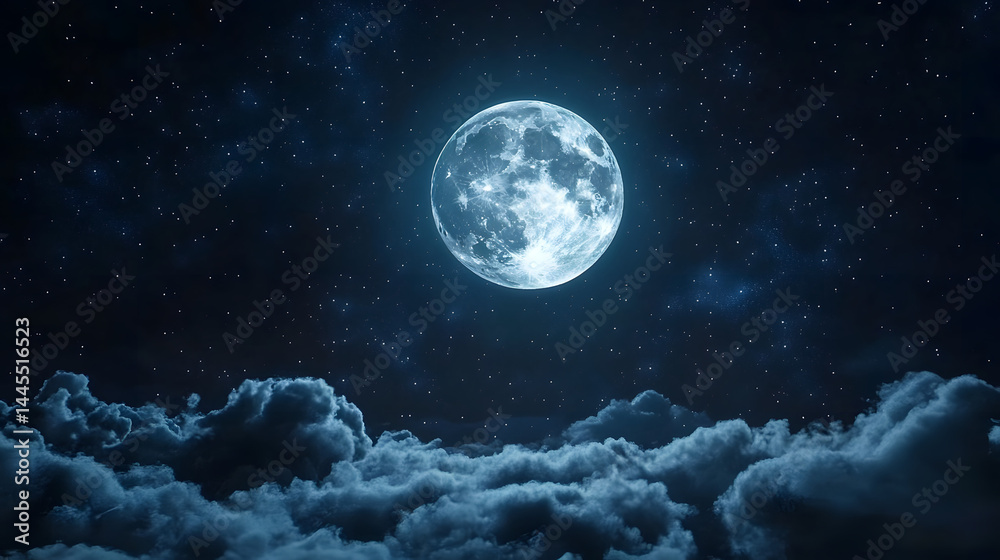 The shines the sky surrounded stars and The shines the sky surrounded stars and