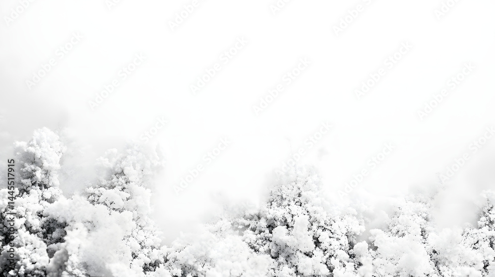 Obraz premium Winter wonderland scene pure white background nature imagery tranquil environment minimalist view