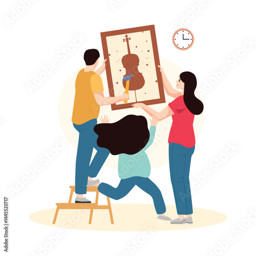 Happiness Frame at Home Wall