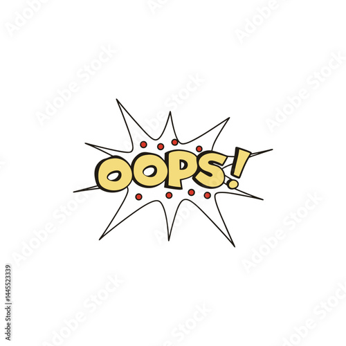 slang bubbles opps cloud over white background, silhouette icon style