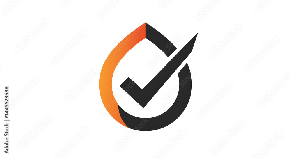 Isolated Drop with Check Mark Isolated Drop with Check Mark