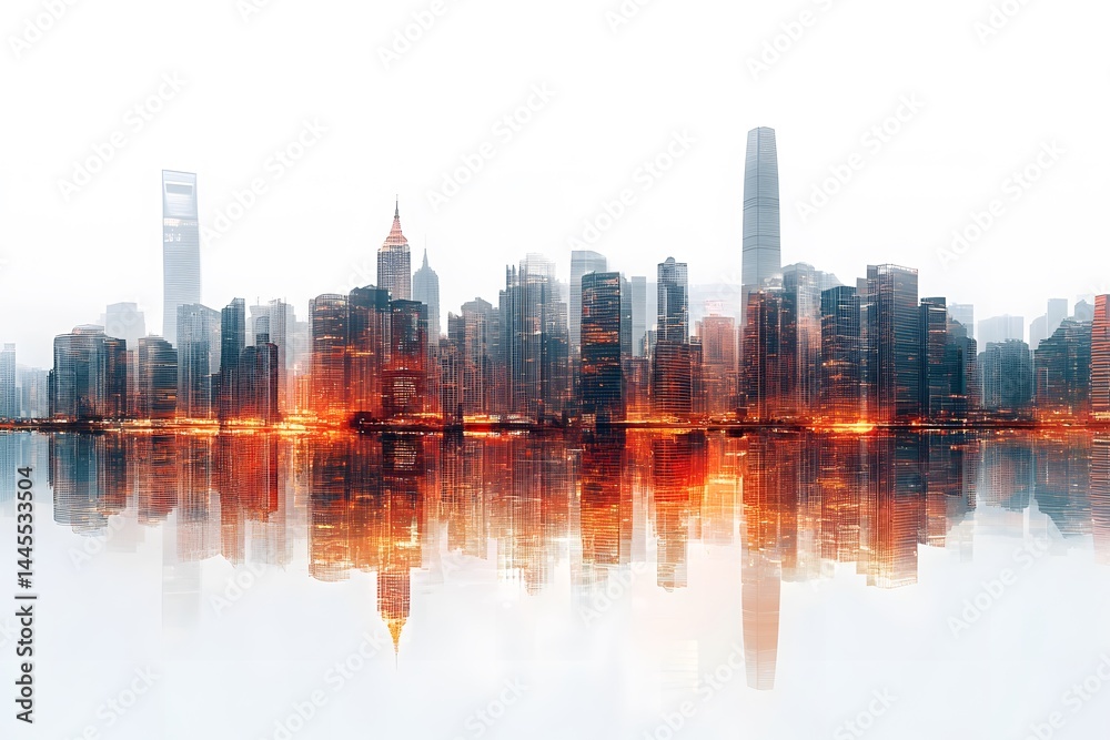 Fototapeta premium skyline modern city urban architecture chin