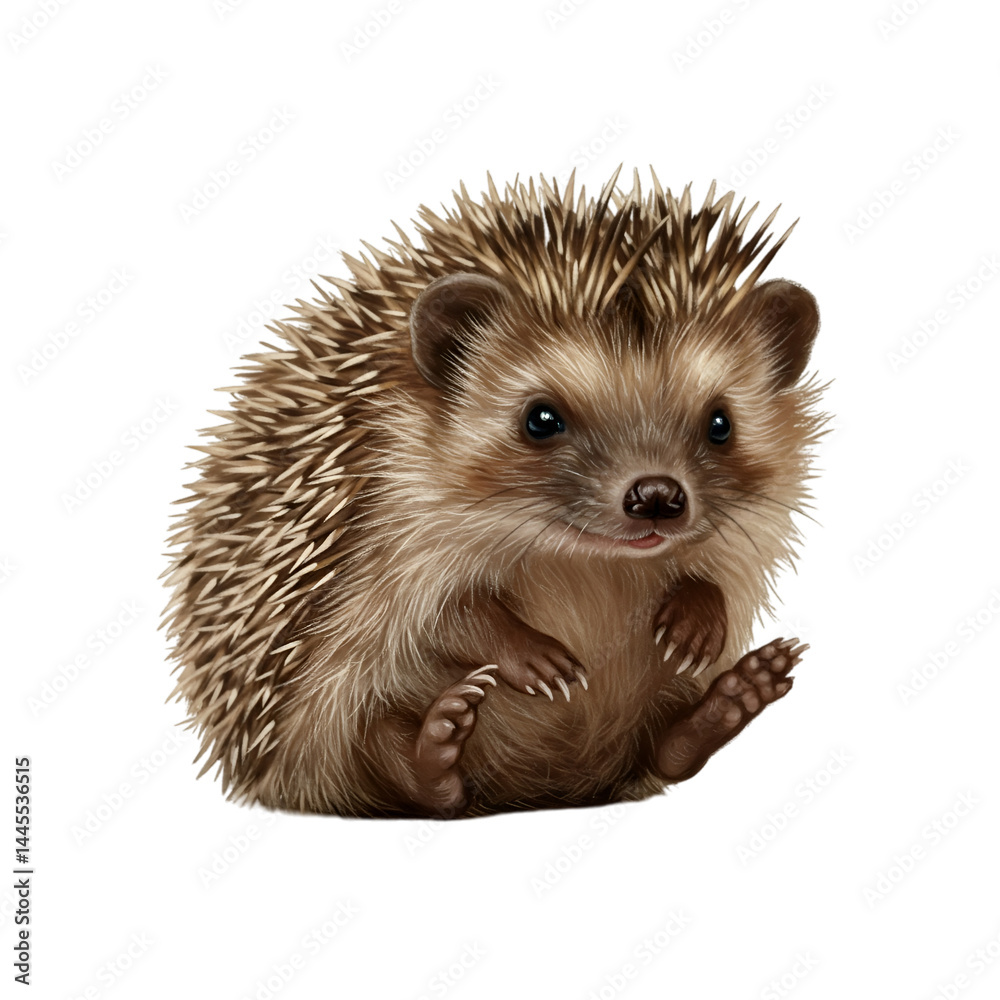 Obraz premium hedgehog on white background
