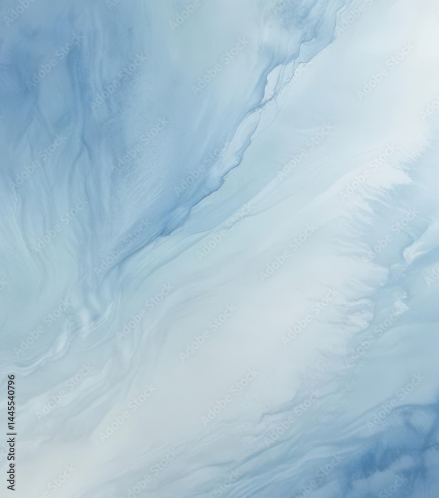 Fototapeta premium Abstract light blue watercolor backdrop, soft brushstrokes suggest gentle currents , serene, aquarelle, peaceful