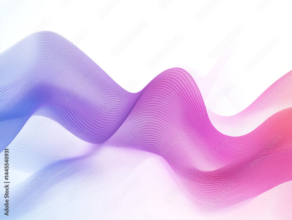 Fototapeta premium 3D Rendering Of Abstract Digital Data Illustration Multi Colored Waves