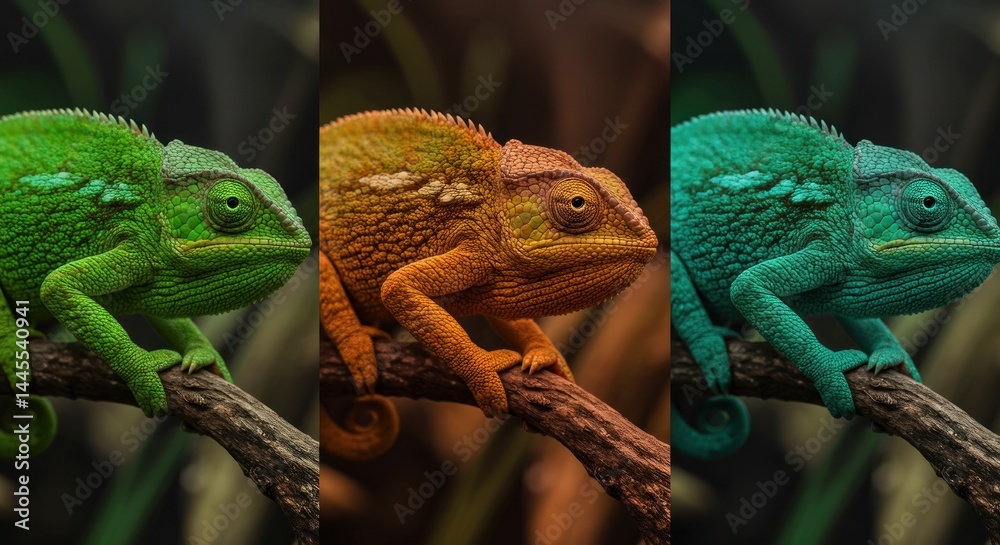 Fototapeta premium Chameleon Colors Illustration