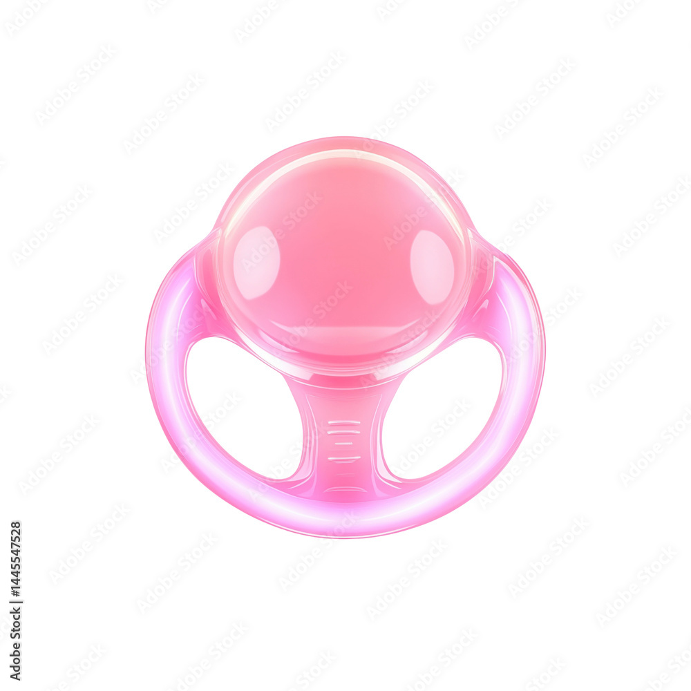 Obraz premium Pink Baby Pacifier with Glowing Edge - Close-up Product Shot