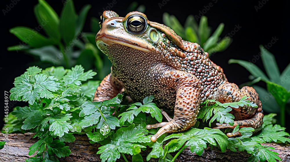 Obraz premium Frog amidst foliage