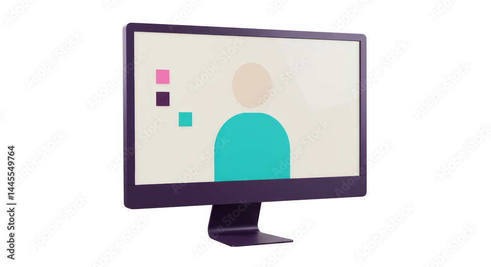 Isolated Computer Monitor Isolated Computer Monitor