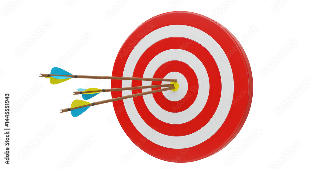 Isolated Target with Arrows Isolated Target with Arrows