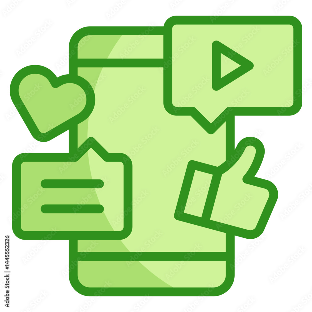 Social Media Engagement Icon Social Media Engagement Icon