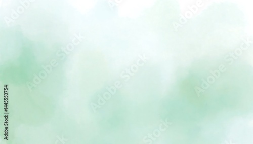 Abstract Watercolor Texture in Soft Green and White Gradient