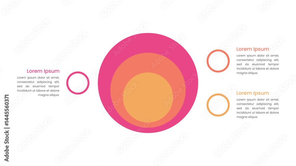 Onion Diagram Infographic with 3 Stacked Layers