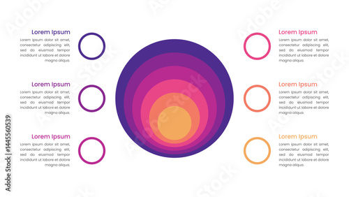 Onion Diagram Infographic with 6 Stacked Layers