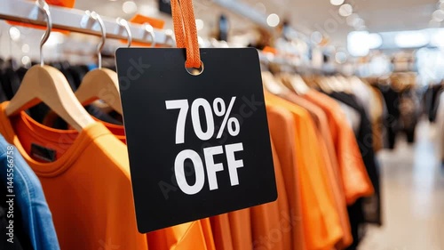 Discount Sign in Retail Store for Sale Promotion