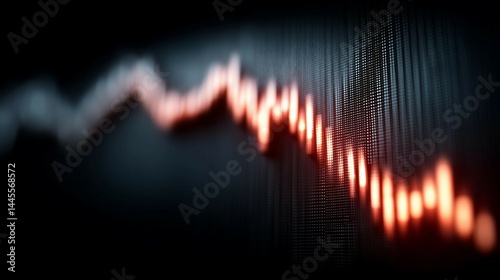 Stock market graph with downward trend,dropping stock prices,economic shock, financial crash