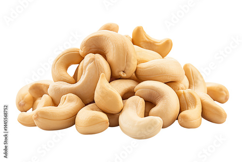 cashew nuts on white background