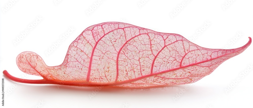 Fototapeta premium Pink leaf detail macro