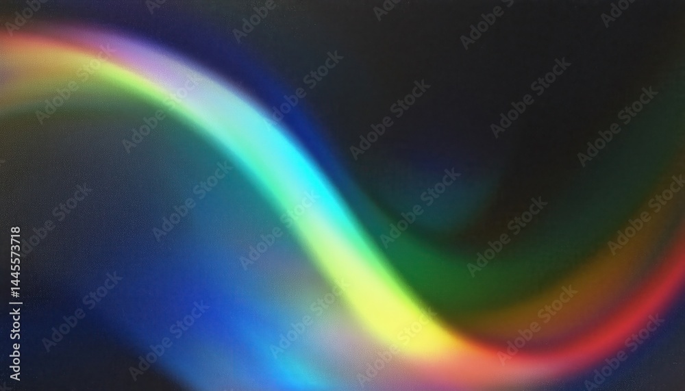 Fototapeta premium vibrant rainbow light wave on dark background for digital art, web design, abstract branding, print media, or modern motion graphics backdrop