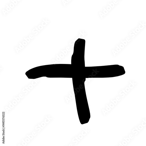 wooden cross on white background