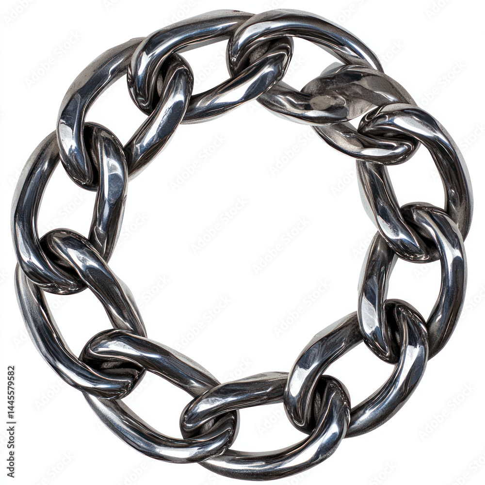 Obraz premium silver bracelet isolated on white