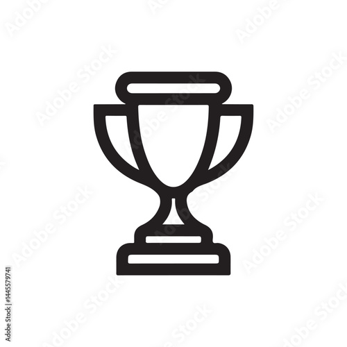 Trophy linear icon. Line art illustration. Contour symbol. Vector isolated outline drawing