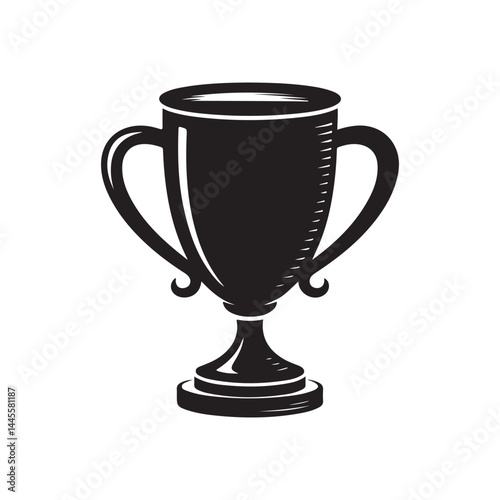 Vintage Style Trophy Cup Achievement, Victory, and Success Symbol