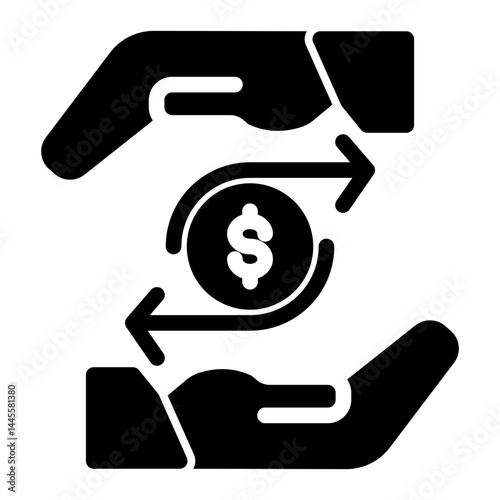 Money Allocation Icon # Resource Allocation Pack # Solid Style