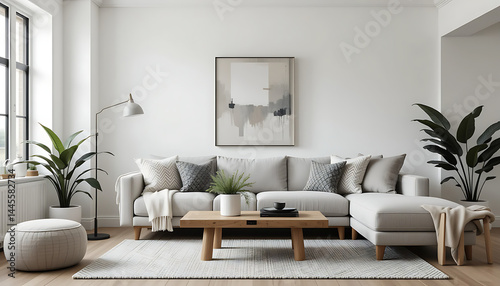 Wallpaper Mural modern living room with sofa Torontodigital.ca