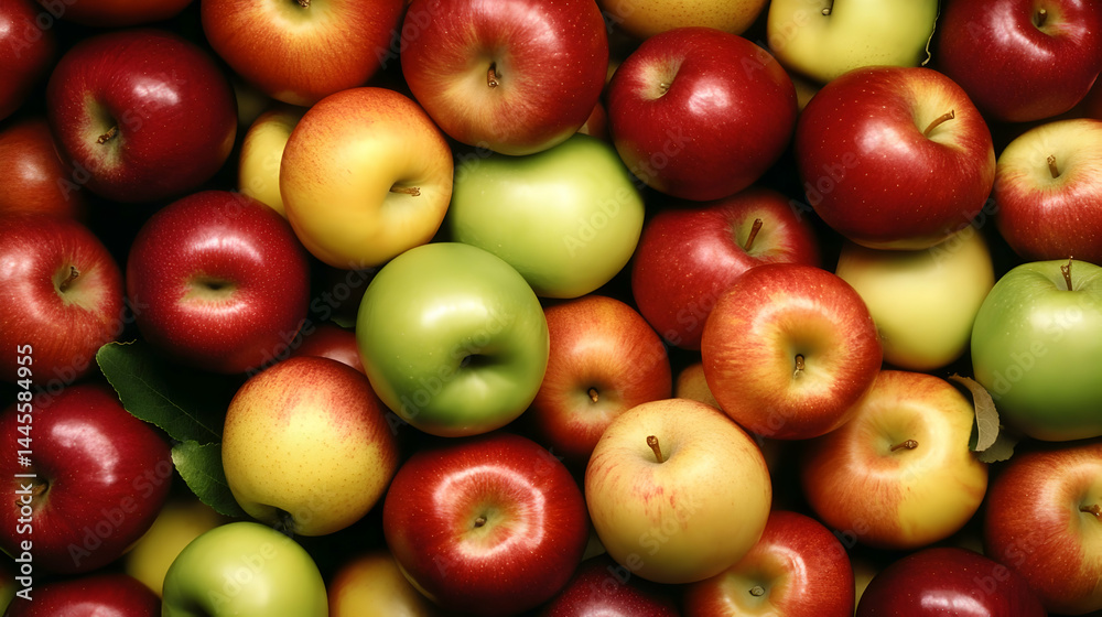 A vibrant medley of apples creates an alluring and healthy still life composition A vibrant medley of apples creates an alluring and healthy still life composition