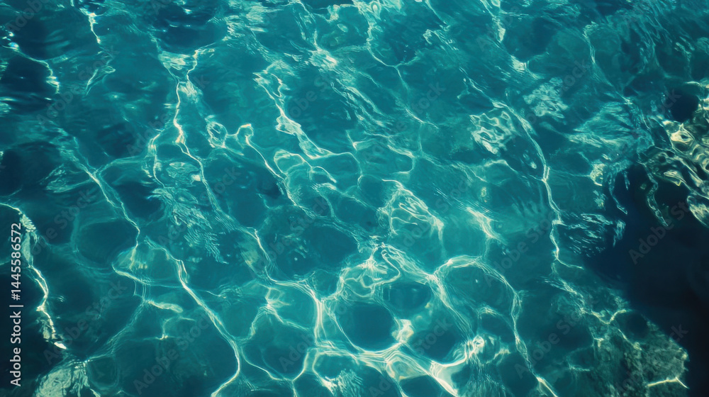 Fototapeta premium Serenity in Motion: Background of Blue Rippled Water