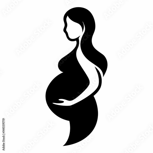 Family, relationship icon set. Vector glyph pictograms of couple, parent, child, elderly people, pregnancy, parenting, community, single mother