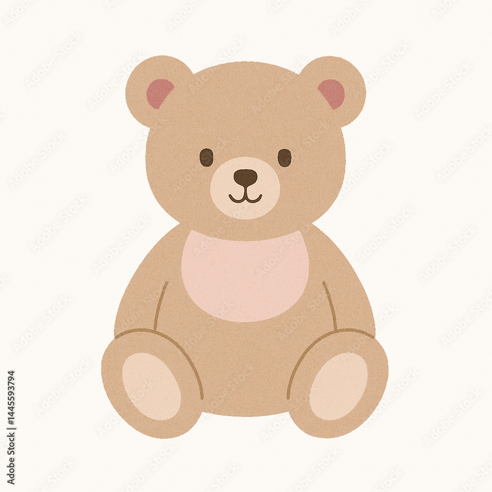 Fototapeta premium Cute Scandinavian Style Teddy Bear Illustration